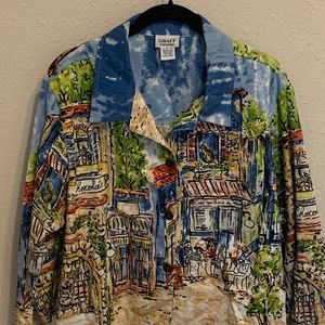 Women's Paris street cafe‎ jacket shirt L